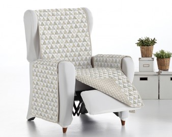 Cubre Sillón Acolchado Reversible Cairo